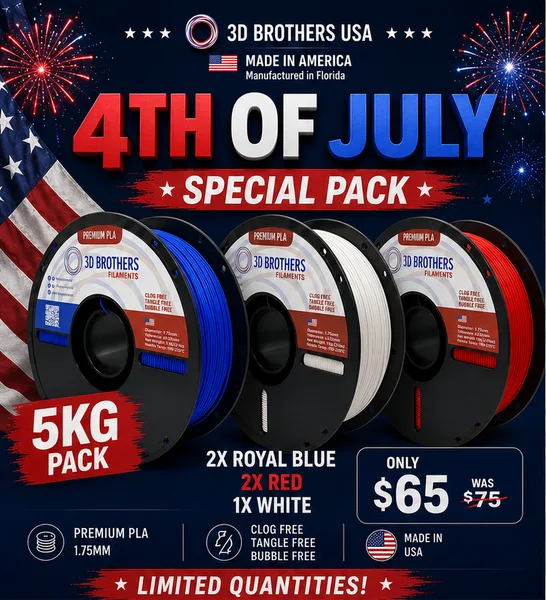 3D Brothers USA 4th of July Special 5 KG Pack Bundle -