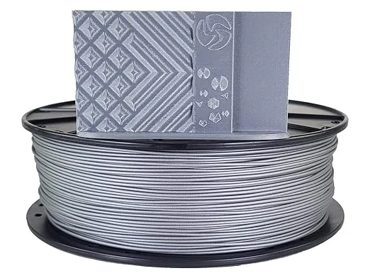 3D Fuel 3D-Fuel Tough Pro PLA+ Filament for 3D Printing, Made in, Metallic Silver