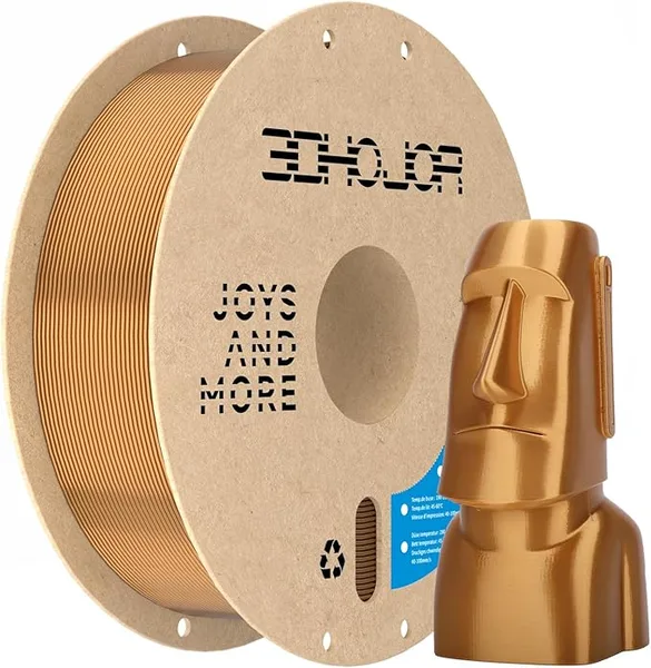 3DHojor 3DHoJor Silk PLA Filament, PLA Filament Silk Shiny 3D Printer Filament, 1kg Cardboard Spool (2.2lbs), Dimensional Accuracy +/-, Fit Most FDM Printer（Red Copper）