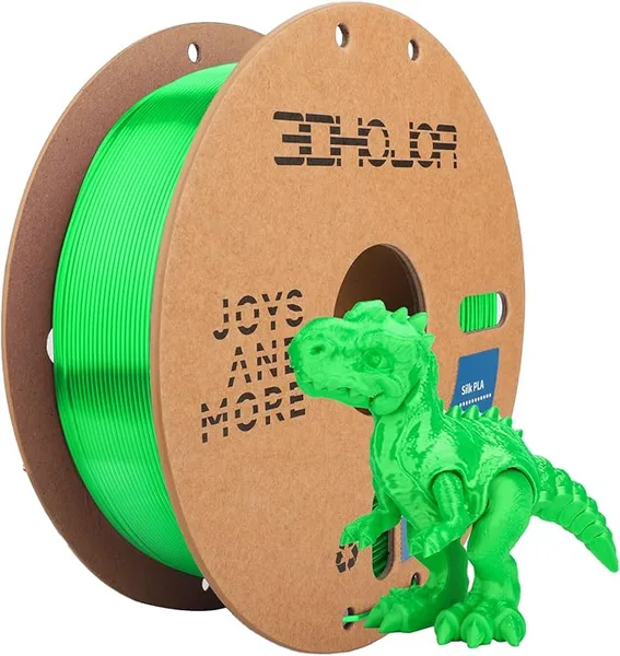 3DHojor 3DHoJor Silk PLA Filament, Silk PLA 3D Printer Filament, 2.2 LBS (1KG) Cardboard Spool, Fit Most FDM 3D Printer,Green