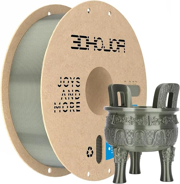 3DHojor 3DHoJor Silk PLA Filament, Silk PLA 3D Printer Filament, 2.2 LBS (1KG) Cardboard Spool, Fit Most FDM 3D Printer, Silk Bronze