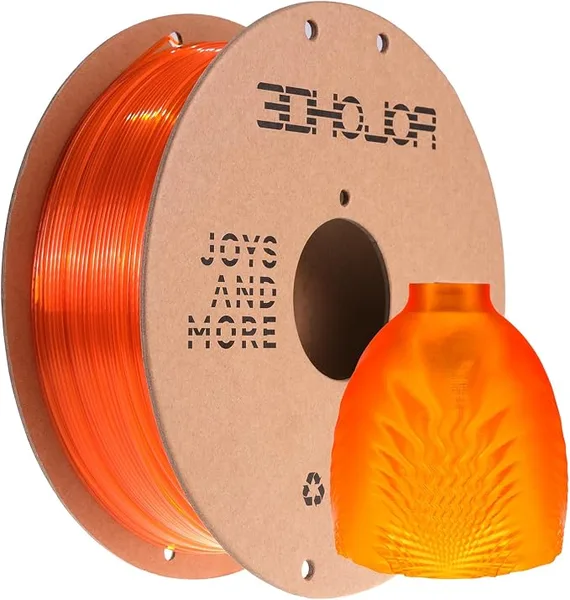 3DHojor 3DHoJor PETG Filament, PETG 3D Printing Filament, 2.2 LBS (1KG) Cardboard Spool, Fit Most FDM 3D Printer, Orange