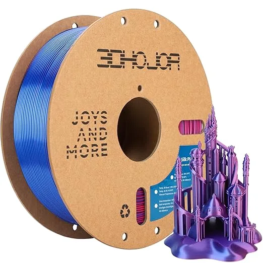 3DHojor PLA Silk Blue Purple Red