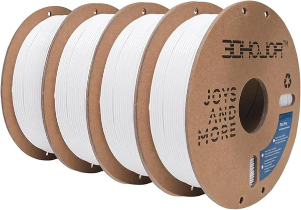 3DHojor 3DHoJor PLA Pro (PLA+) Filament 3D Printing Filament 1kg*4 Bundle Cardboard Spool Dimensional Accuracy +/--4 Pack Cold White