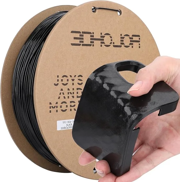 3DHojor 3DHojor TPU Filament TUP95A 3D Printer Filament Flexible Soft 3D Filament 1KG (2.2lbs) fit Most FDM 3D Printers Dimensional Accuracy +/--Black