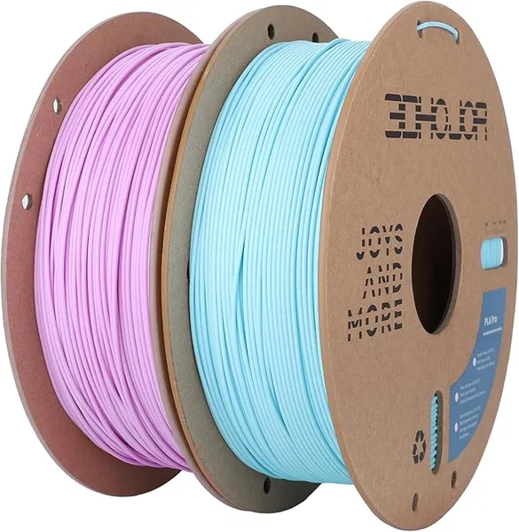3DHojor 3DHoJor PLA Pro (Plus) Filament, 3D Printer Filament, Cardboard Spool 3D Printing Filament, Dimensional Accuracy +/--2 Pack Lilac+Baby Blue