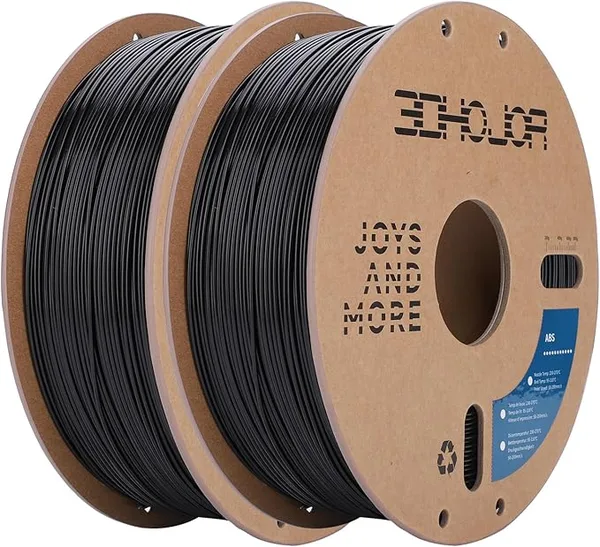 3DHojor 3DHoJor ABS Filament, ABS 1KG*2 Bundle Spool,3D Printer Filament, Dimensional Accuracy +/-, Fit Most FDM Printer-Black