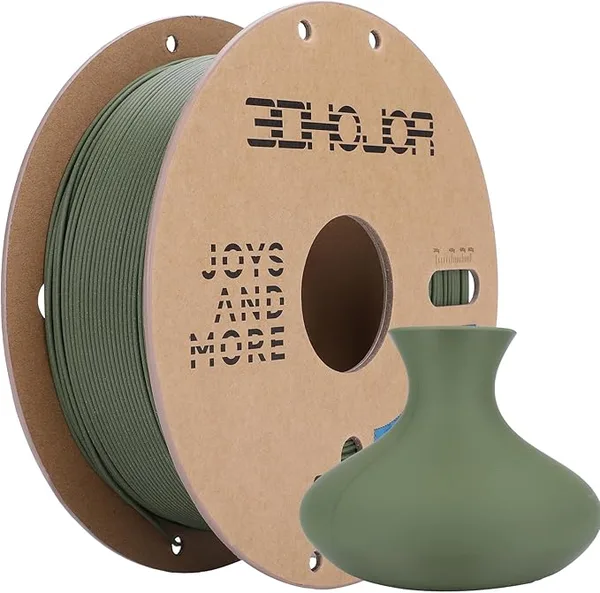 3DHojor 3DHoJor Matte PLA Filament, Upgrade 1kg Cardboard Spool PLA Filament 1.75 PLA 3D Printing Filament, Print with Most 3D Printers 3D Filament-Olive Green