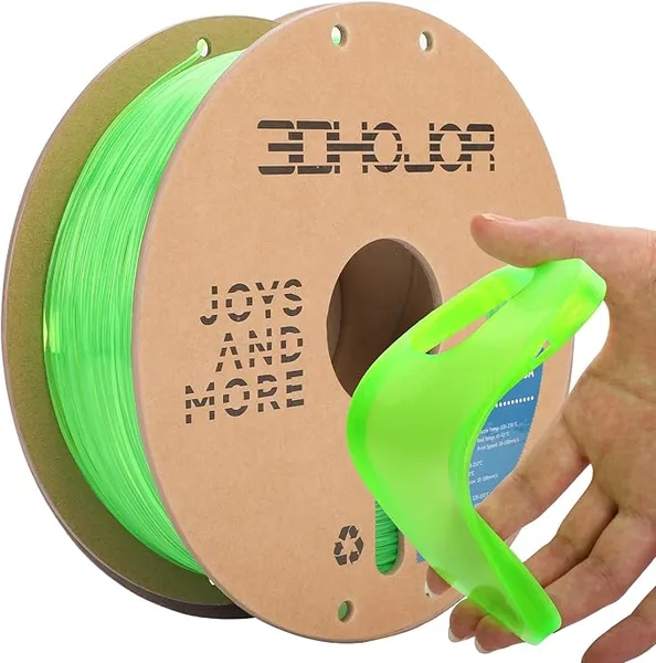 3DHojor 3DHojor TPU Filament TUP95A 3D Printer Filament Flexible Soft 3D Filament 1KG (2.2lbs) fit Most FDM 3D Printers Dimensional Accuracy +/--Transparent Green