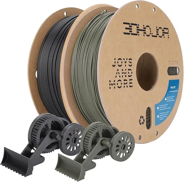3DHojor 3DHoJor Carbon Fiber PLA Filament 1KG*2 Bundle, PLA-CF Filament 3D Printer Filament Dimensional Accuracy +/-, Fits for Most FDM 3D Printers-Black+Brown