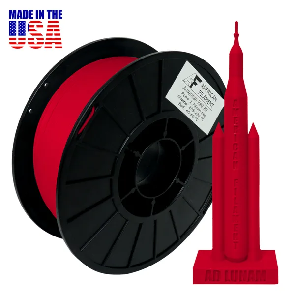American Filament American Red AF PLA+ Filament Made in the USA!