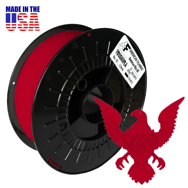 American Filament American Red AF Tough Pro PLA+ Filament Made in the USA!