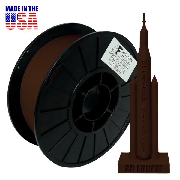 American Filament Chocolate Brown AF PLA+ Filament Made in the USA!