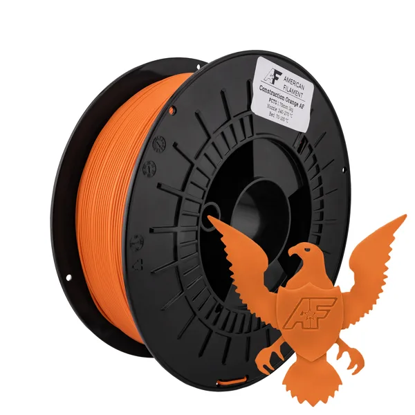 American Filament Construction Orange AF PCTG Filament Made in the USA!