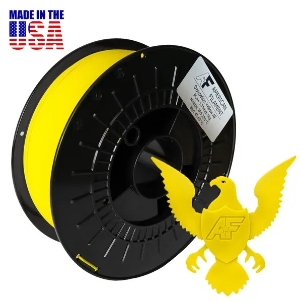 American Filament Dandelion Yellow AF PLA+ 3D Printer Filament Diameter
