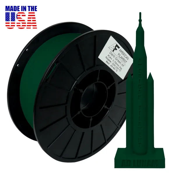 American Filament Dark Green AF PLA+ Filament Made in the USA!