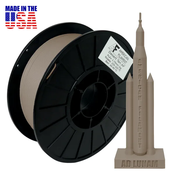 American Filament Desert Tan AF PLA+ 3D Printer Filament Diameter