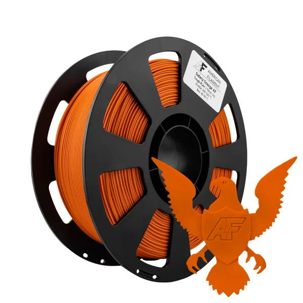 American Filament Safety Orange AF Tough Pro PLA+ Filament Made in the USA!
