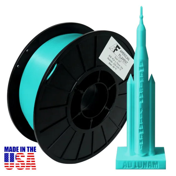 American Filament Teal AF Silk PLA 3D Printer Filament Diameter, 1 kg Spool