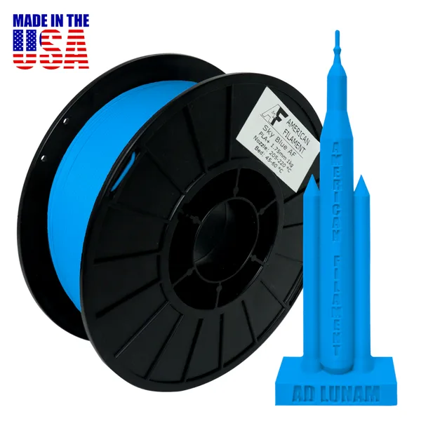 American Filament Sky Blue AF PLA+ Filament Made in the USA!