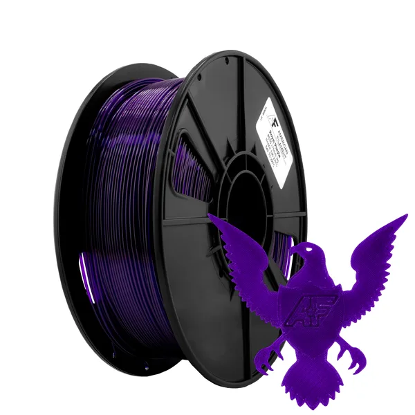 American Filament Transparent Royal Purple AF PCTG Filament Made in the USA!