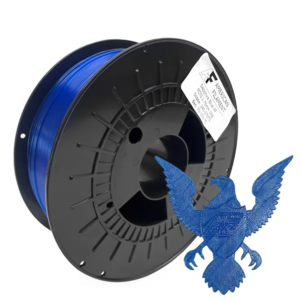 American Filament Transparent Sapphire Blue AF PCTG Filament Made in the USA!