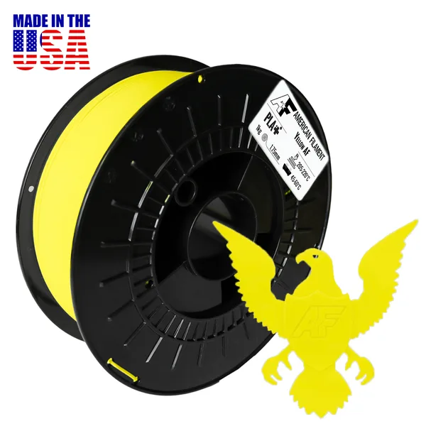 American Filament Yellow AF PLA+ Filament for Color Lithophanes