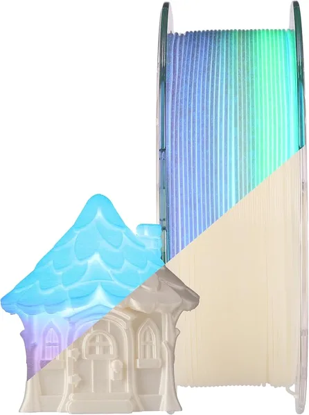 Antinsky PLA Silk White Rainbow