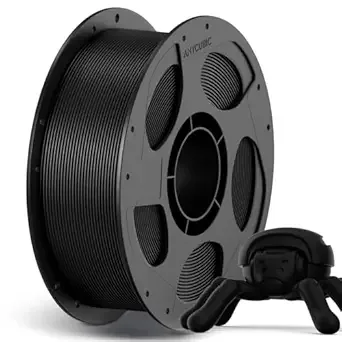 Anycubic ANYCUBIC High Speed 3D Printer Filament, Print Up to 10X Faster, Rapid PLA Filament with High Prints Quality, Dimensional Accuracy +/-, 1KG Reusable Spool, Black