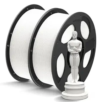 Anycubic ANYCUBIC PLA+ 3D Printer Filament Bundle, PLA Plus Dimensional Accuracy +/-, Fit Most FDM 3D Printers, 1KG Reusable Spool, 2KG White+White
