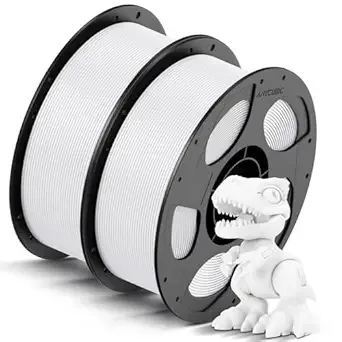 Anycubic ANYCUBIC High Speed 3D Printer Filament Bundle, Rapid PLA Filament with High Prints Quality, Dimensional Accuracy +/-, Fit Most FDM 3D Printers, 1KG Reusable Spool, 2KG Bright White