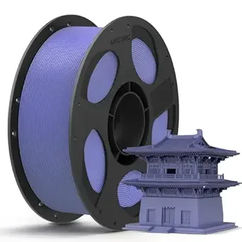 Anycubic Anycubic PLA 3D Printer Filament, Intelligent PLA Filament Enhanced Smart Printing, 3D Printing PLA Filament Dimensional Accuracy +/-, 1KG Reusable Spool (2.2 lbs), Interstellar Violet