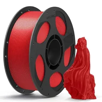 Anycubic ANYCUBIC PLA 3D Printer Filament, 3D Printing PLA Filament Dimensional Accuracy +/-, 1KG Reusable Spool (2.2 lbs), Red