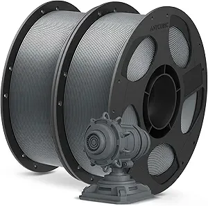 Anycubic ANYCUBIC PLA Plus (PLA+), 3D Printer Filament Bundle, Dimensional Accuracy +/-, High Toughness, Print with Most FDM 3D Printers, 1KG Reusable Spool, 2kg, Texture Grey