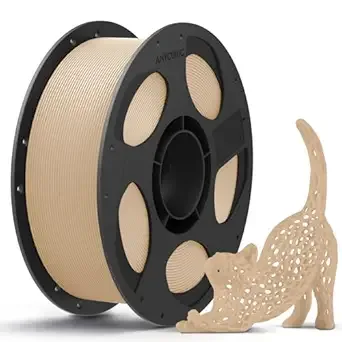 Anycubic ANYCUBIC PLA 3D Printer Filament, 3D Printing PLA Filament Dimensional Accuracy +/-, 1KG Reusable Spool (2.2 lbs), Beige