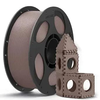 Anycubic ANYCUBIC PLA 3D Printer Filament, 3D Printing PLA Filament Dimensional Accuracy +/-, 1KG Spool Reusable (2.2 lbs), Brown