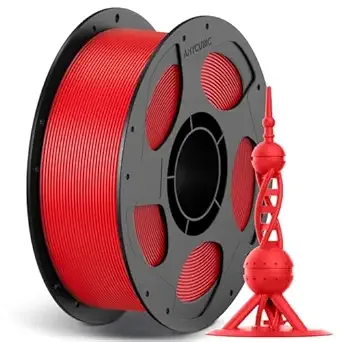 Anycubic ANYCUBIC High Speed 3D Printer Filament, Rapid PLA Filament with High Prints Quality, Dimensional Accuracy +/-, Print with Most FDM 3D Printers, 1KG Reusable Spool, Bright Red