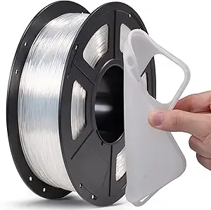 Anycubic ANYCUBIC TPU Filament, 95A Soft Flexible 3D Printer Filament, Dimensional Accuracy +/-, Print with Most FDM 3D Printers, 1KG Spool, Clear