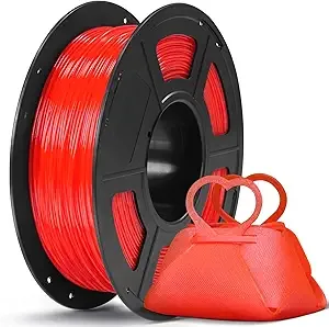 Anycubic ANYCUBIC TPU Filament, 95A Soft Flexible 3D Printer Filament, Dimensional Accuracy +/-, Print with Most FDM 3D Printers, 1KG Spool, Clear Red
