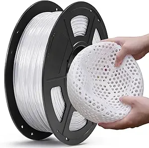 Anycubic ANYCUBIC TPU Filament, 95A Soft Flexible 3D Printer Filament, Dimensional Accuracy +/-, Print with Most FDM 3D Printers, Milky White