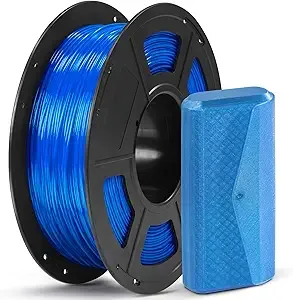 Anycubic ANYCUBIC TPU Filament, 95A Soft Flexible 3D Printer Filament, Dimensional Accuracy +/-, Print with Most FDM 3D Printers, 1KG Spool, Clear Blue
