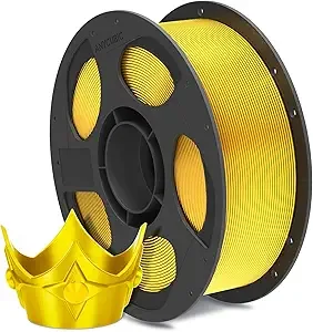 Anycubic ANYCUBIC Silk Christmas Filament for Christmas Gifts and Decorations, Clog-Free Shiny 3D Printer PLA Filament Dimensional Accuracy +/-, 1KG Reusable Spool (2.2 lbs), Silk Shiny Gold
