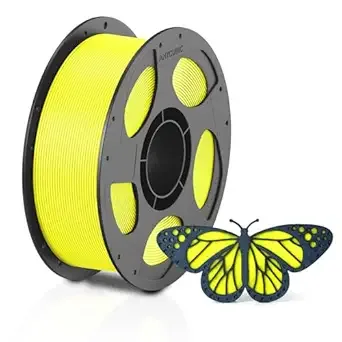Anycubic ANYCUBIC PLA 3D Printer Filament, Glow in The Dark, 3D Printing PLA Filament Dimensional Accuracy +/-, 1KG Reusable Spool (2.2 lbs), Yellow PLA, Glow Yellow