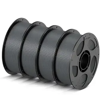 Anycubic ANYCUBIC High Speed 3D Printer Filament Bundle, Rapid PLA Filament with High Prints Quality, Dimensional Accuracy +/-, 1KG Reusable Spool, 4 Pack Texture Grey
