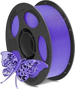 Anycubic ANYCUBIC Silk Filament, Clog-Free Shiny 3D Printer PLA Filament Dimensional Accuracy +/-, 1KG Reusable Spool (2.2 lbs), Silk Purple