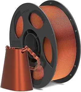 Anycubic ANYCUBIC Silk Filament, Clog-Free Shiny 3D Printer PLA Filament Dimensional Accuracy +/-, 1KG Reusable Spool (2.2 lbs), Silk Copper