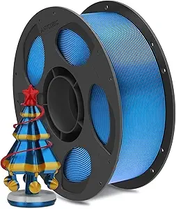 Anycubic ANYCUBIC Silk Filament, Clog-Free Shiny 3D Printer PLA Filament Dimensional Accuracy +/-, 1KG Reusable Spool (2.2 lbs), Silk Blue