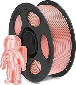 Anycubic ANYCUBIC Silk Filament, Clog-Free Shiny 3D Printer PLA Filament Dimensional Accuracy +/-, 1KG Reusable Spool (2.2 lbs), Silk Pink