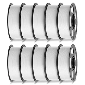 Anycubic ANYCUBIC PLA Filament Bundle, 3D Printer Filament Dimensional Accuracy +/-, 1KG Reusable Spool (2.2 lbs), 10KG White