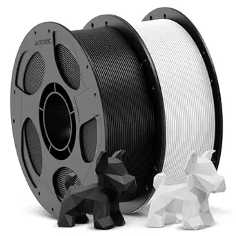 Anycubic ANYCUBIC 3D Printer Filament PLA Bundle, PLA Filament Dimensional Accuracy +/-, 1KG Reusable Spool, 2KG Black+White